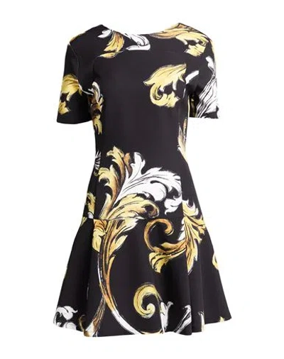 Versace Jeans Couture Woman Mini Dress Black Size 6 Polyester, Elastane