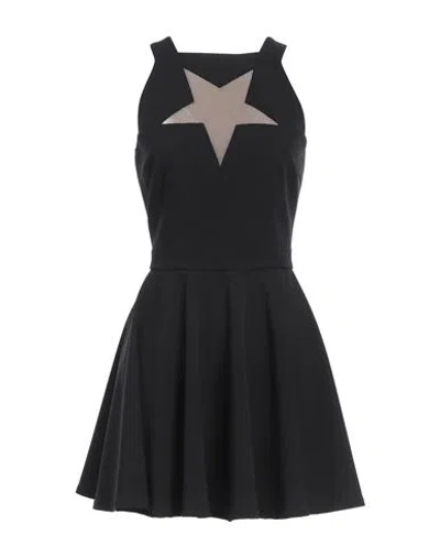 Versace Jeans Couture Woman Mini Dress Black Size 6 Polyester, Elastane