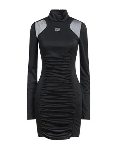 Versace Jeans Couture Woman Mini Dress Black Size 6 Polyester, Polyamide, Elastane