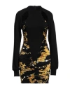 Versace Jeans Couture Woman Mini Dress Black Size 0 Viscose, Elastane, Cotton In Black