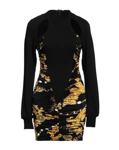 Versace Jeans Couture Woman Mini Dress Black Size 0 Viscose, Elastane, Cotton