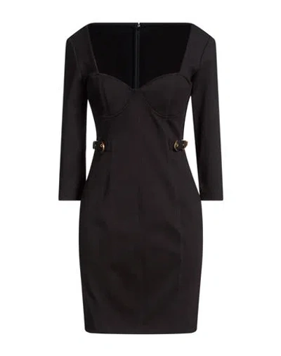 Versace Jeans Couture Woman Mini Dress Black Size 6 Viscose, Polyamide, Elastane