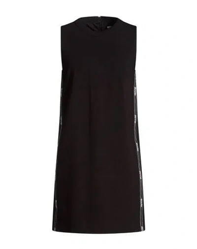 Versace Jeans Couture Woman Mini Dress Black Size 6 Viscose, Polyamide, Elastane, Cotton