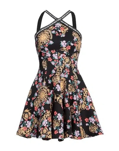 Versace Jeans Couture Woman Mini Dress Black Size 8 Polyester, Elastane