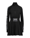 Versace Jeans Couture Woman Mini Dress Black Size L Cotton In Black