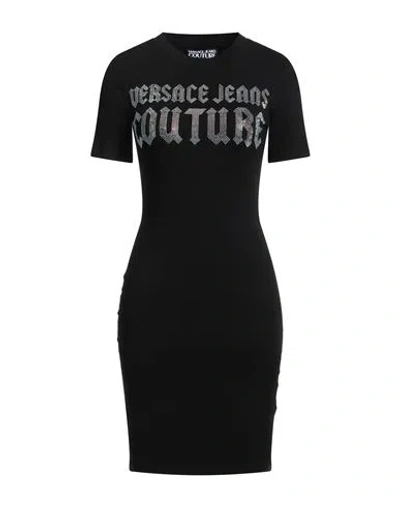 Versace Jeans Couture Woman Mini Dress Black Size L Cotton, Elastane