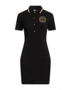 Versace Jeans Couture Women's Emblem Polo T-shirt Dress In Black