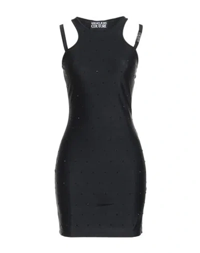 Versace Jeans Couture Woman Mini Dress Black Size L Polyester, Elastane