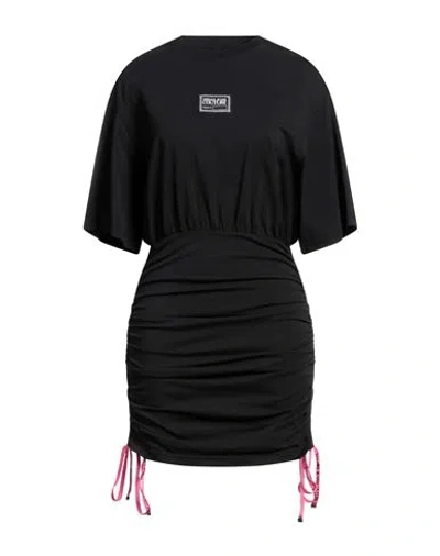Versace Jeans Couture Woman Mini Dress Black Size M Cotton, Elastane