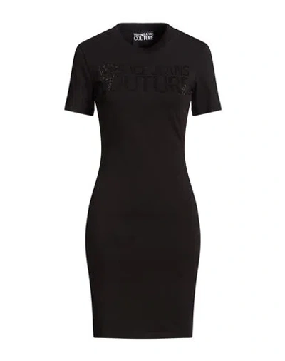 Versace Jeans Couture Woman Mini Dress Black Size S Cotton, Elastane