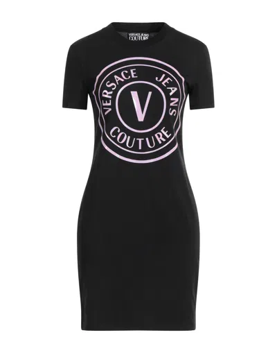 Versace Jeans Couture Short Dresses In Black