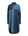 Versace Jeans Couture Woman Mini Dress Blue Size 4 Cotton In Blue