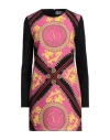 Versace Jeans Couture Cady Logo Panel Mini Dress In Pink