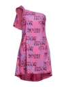 Versace Jeans Couture Woman Mini Dress Fuchsia Size 10 Polyester In Pink