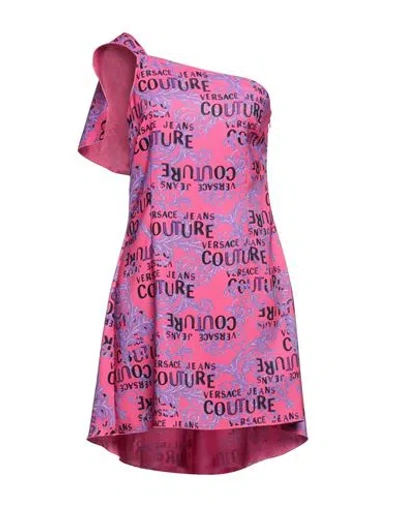 Versace Jeans Couture Woman Mini Dress Fuchsia Size 10 Polyester In Pink