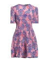 Versace Jeans Couture Floral Print Mini Dress In Pink