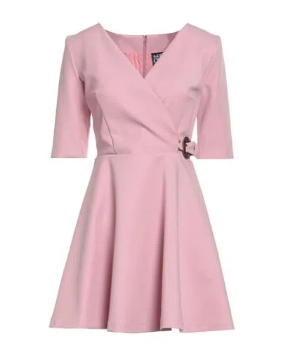 Versace Jeans Couture Woman Mini Dress Pink Size 2 Viscose, Polyamide, Elastane