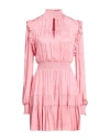 Versace Jeans Couture Woman Mini Dress Pink Size 4 Acetate, Viscose In Pink