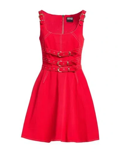 Versace Jeans Couture Woman Mini Dress Red Size 8 Cotton, Elastane