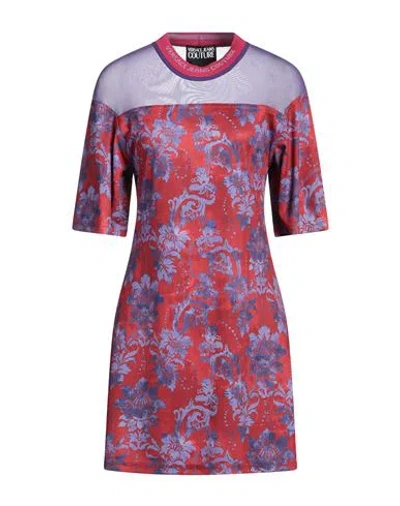 Versace Jeans Couture Woman Mini Dress Red Size S Polyester, Polyamide, Elastane