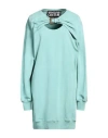 Versace Jeans Couture Woman Mini Dress Sage Green Size L Cotton, Elastane