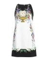 Versace Jeans Couture Woman Mini Dress White Size 4 Cotton, Elastane In White