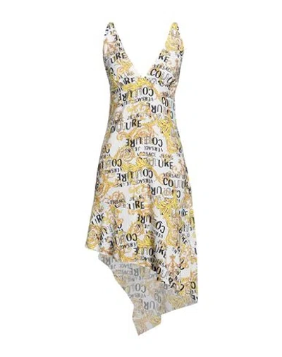 Versace Jeans Couture Woman Mini Dress White Size 4 Polyester
