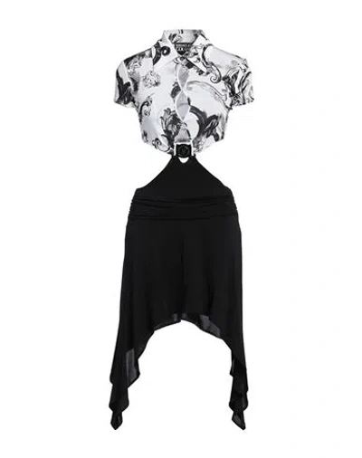 Versace Jeans Couture Woman Mini Dress White Size 6 Viscose, Elastane