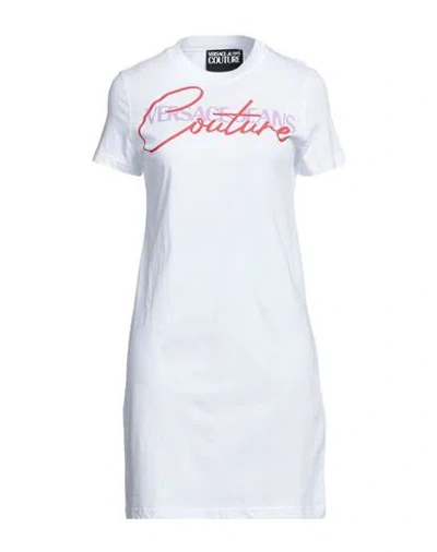 Versace Jeans Couture Woman Short Dress White Size S Cotton