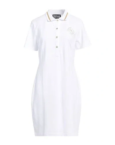 Versace Jeans Couture Woman Mini Dress White Size Xl Cotton