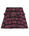 Versace Jeans Couture Woman Mini Skirt Black Size 10 Cotton, Polyester, Acrylic, Polyamide, Wool In Black