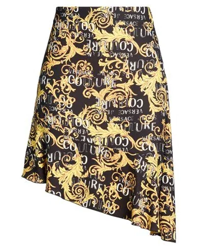 Versace Jeans Couture Woman Mini Skirt Black Size 10 Polyester In Brown