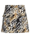 Versace Jeans Couture Woman Mini Skirt Black Size 10 Polyester, Elastane In Black