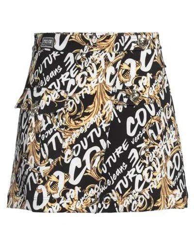 Versace Jeans Couture Woman Mini Skirt Black Size 10 Polyester, Elastane