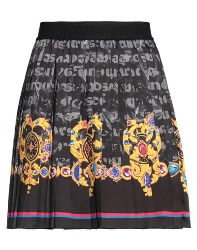 Versace Jeans Couture Woman Mini Skirt Black Size 2 Polyester In Black