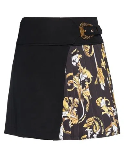 Versace Jeans Couture Woman Mini Skirt Black Size 2 Viscose, Polyamide, Elastane