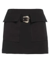Versace Jeans Couture Woman Mini Skirt Black Size 4 Polyester, Elastane