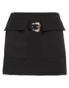 Versace Jeans Couture Woman Mini Skirt Black Size 4 Polyester, Elastane In Black