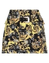 Versace Jeans Couture Woman Mini Skirt Black Size 6 Polyester, Elastane