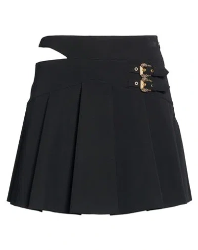 Versace Jeans Couture Woman Mini Skirt Black Size 6 Viscose, Polyamide, Elastane