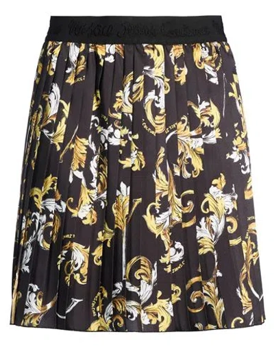 Versace Jeans Couture Woman Mini Skirt Black Size 8 Polyester In Multi