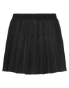 Versace Jeans Couture Woman Mini Skirt Black Size 8 Wool, Polyester, Viscose, Polyamide, Elastane In Black