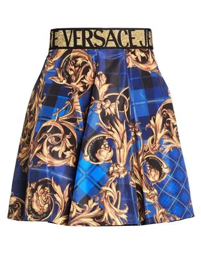 Versace Jeans Couture Woman Mini Skirt Blue Size 8 Polyester