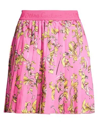 Versace Jeans Couture Woman Mini Skirt Fuchsia Size 12 Polyester In Multi