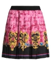 Versace Jeans Couture Woman Mini Skirt Fuchsia Size 4 Polyester In Pink