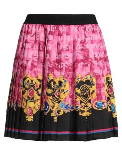 Versace Jeans Couture Woman Mini Skirt Fuchsia Size 4 Polyester In Pink
