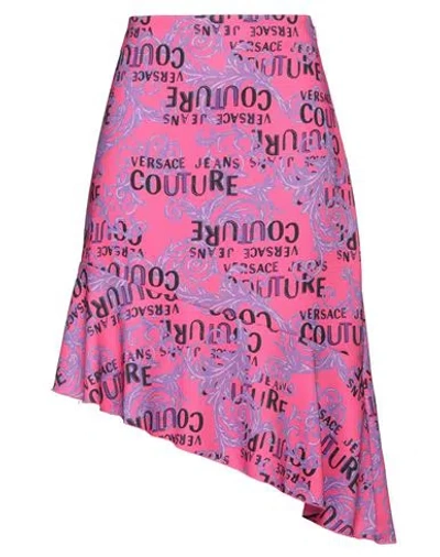 Versace Jeans Couture Woman Mini Skirt Fuchsia Size 6 Polyester In Pink