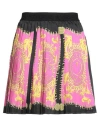 Versace Jeans Couture Woman Mini Skirt Fuchsia Size 8 Polyester In Pink