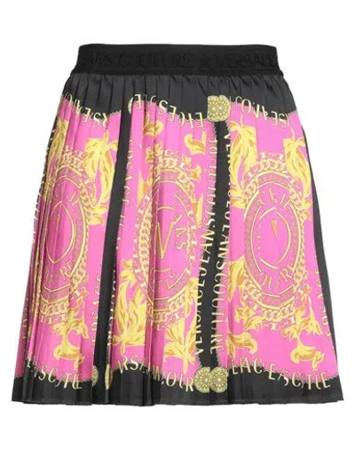 Versace Jeans Couture Woman Mini Skirt Fuchsia Size 8 Polyester In Pink