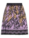 Versace Jeans Couture Woman Mini Skirt Lilac Size 10 Polyester In Purple